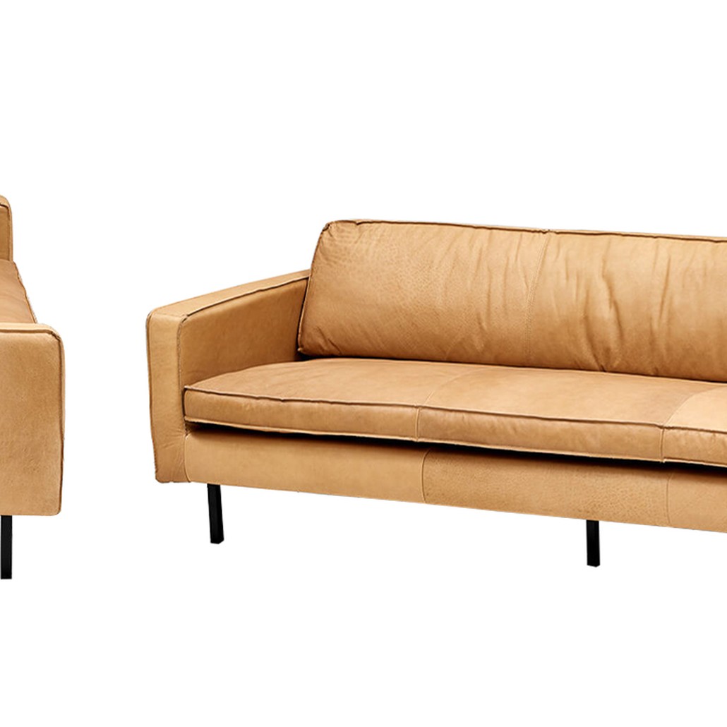 Диван кожаный Adrian Beige Leather Sofa