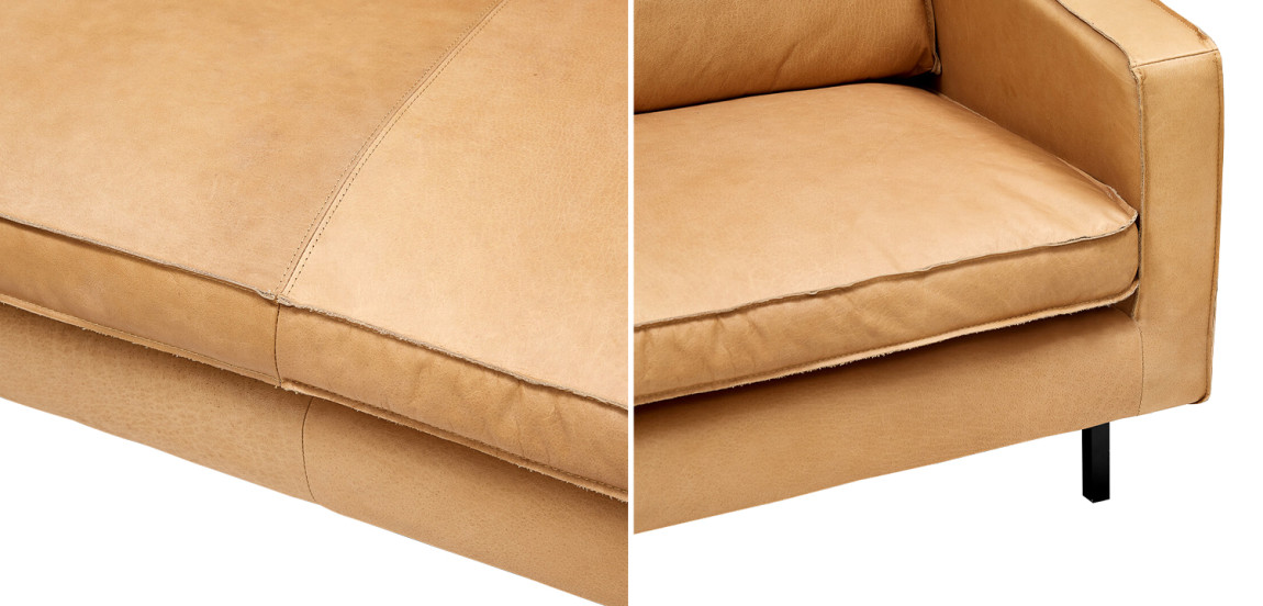 Диван кожаный Adrian Beige Leather Sofa