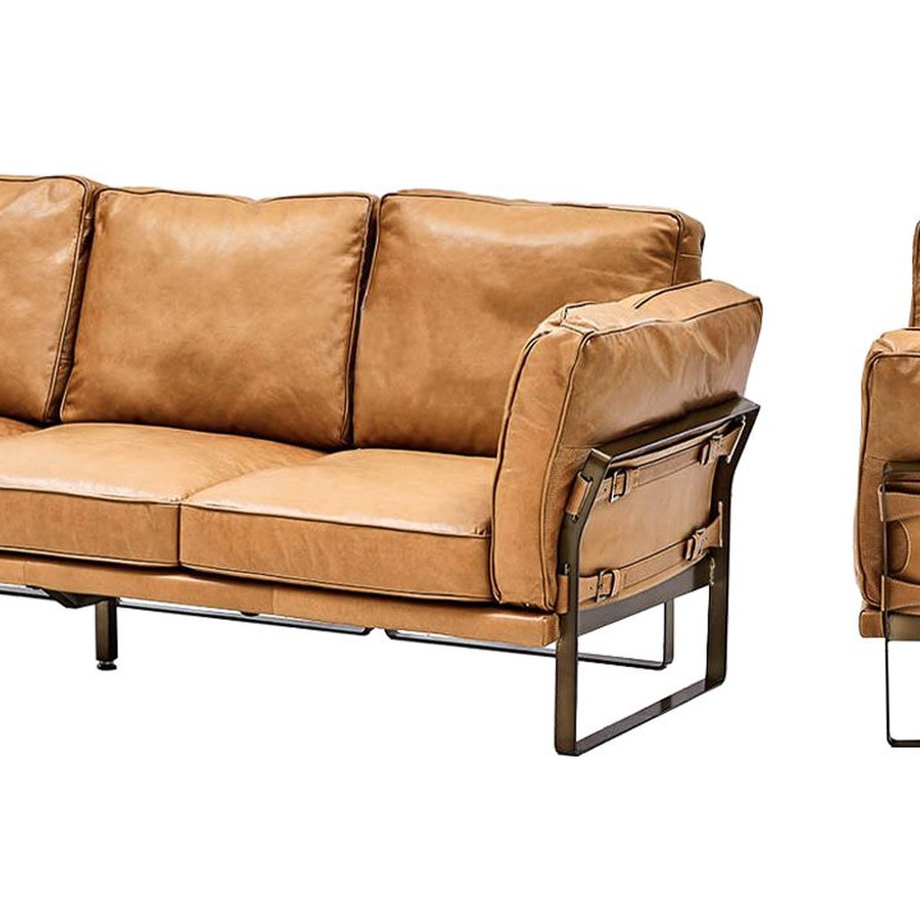 Диван кожаный Didier Beige Leather Sofa