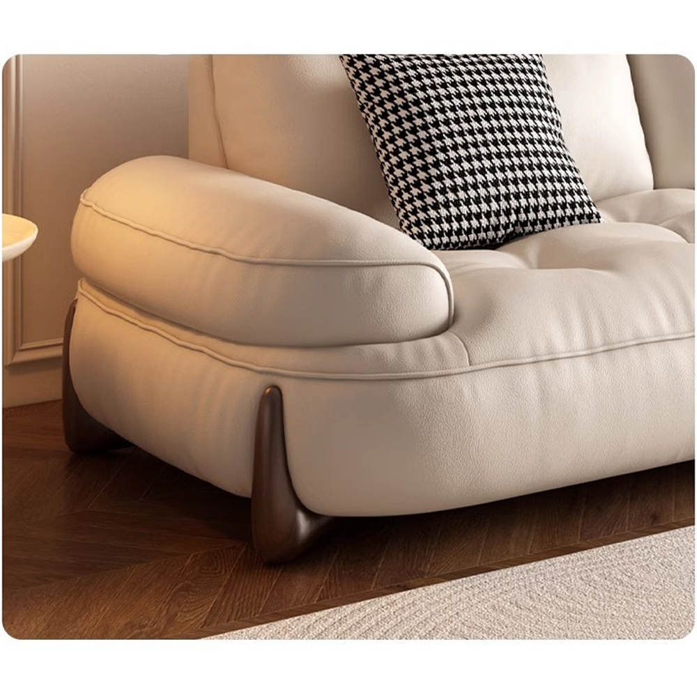 Диван кожаный с каркасом из массива дерева Furniture Medieval