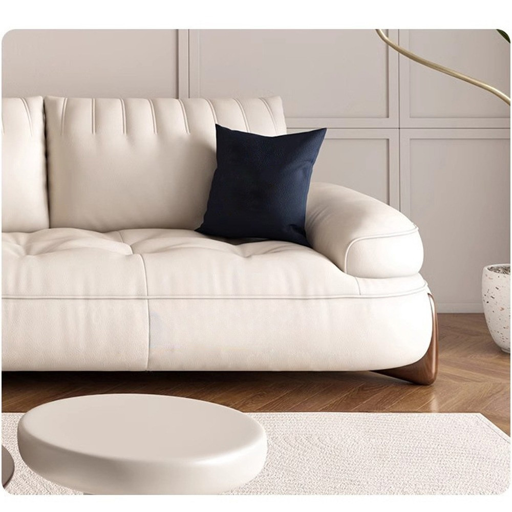 Диван кожаный с каркасом из массива дерева Furniture Medieval