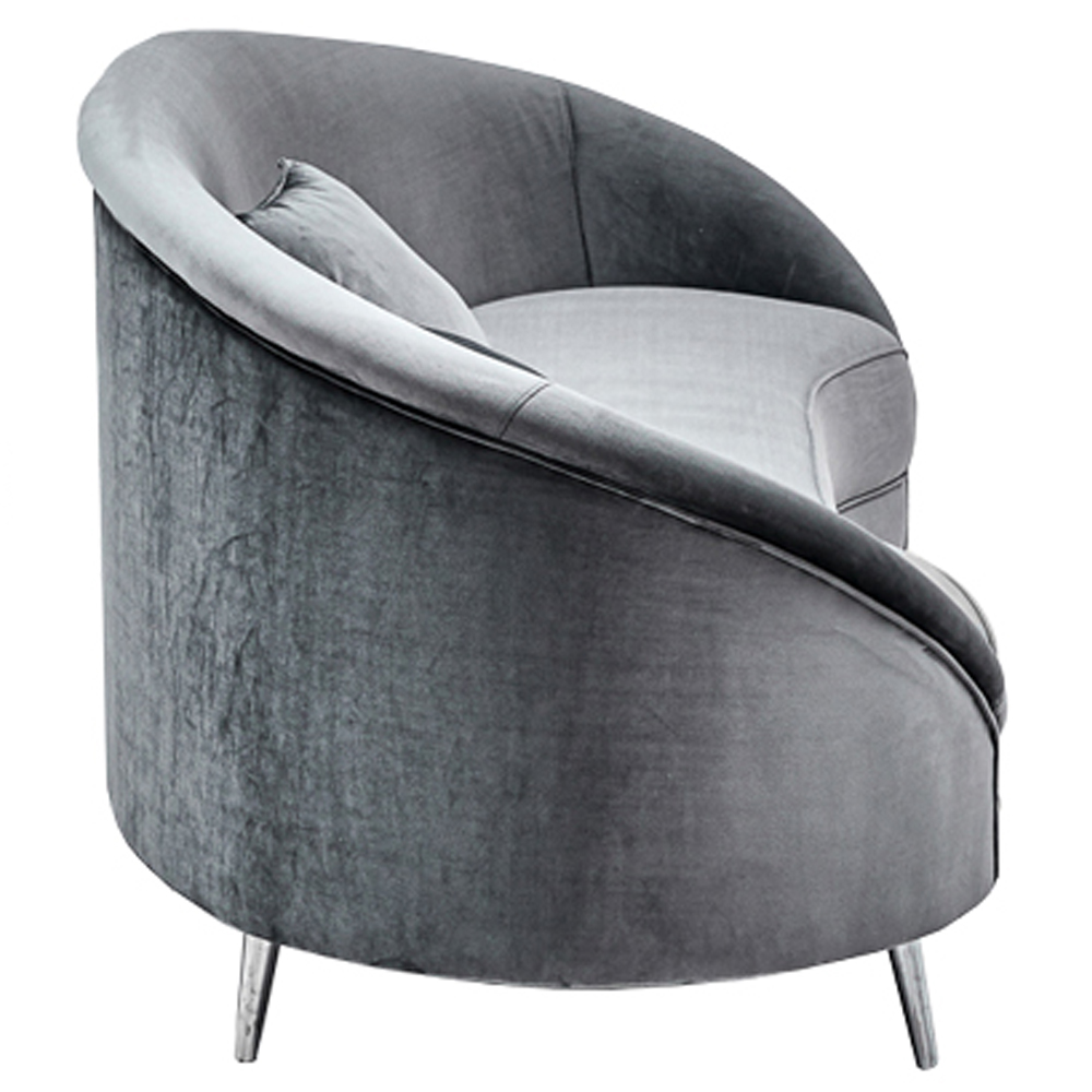 Диван с мягкой обивкой из ткани серый Ethan Sofa