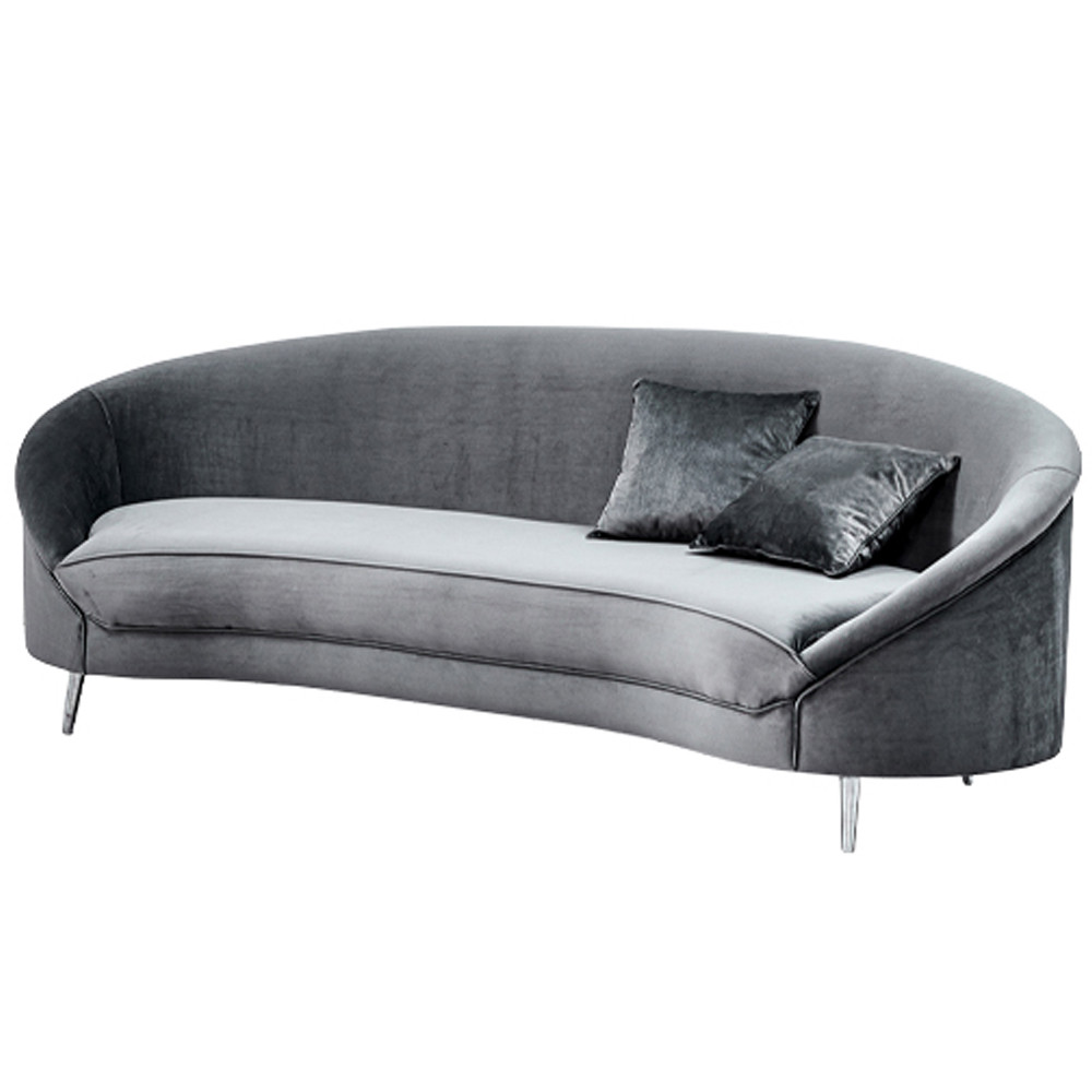 Диван с мягкой обивкой из ткани серый Ethan Sofa