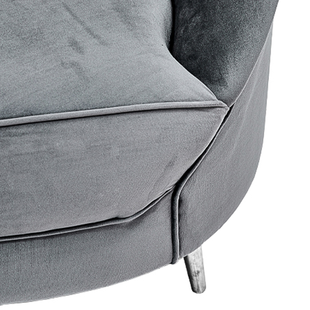 Диван с мягкой обивкой из ткани серый Ethan Sofa