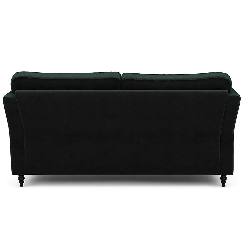 Диван с обивкой из велюра зеленый Gibbs Dark Green Sofa