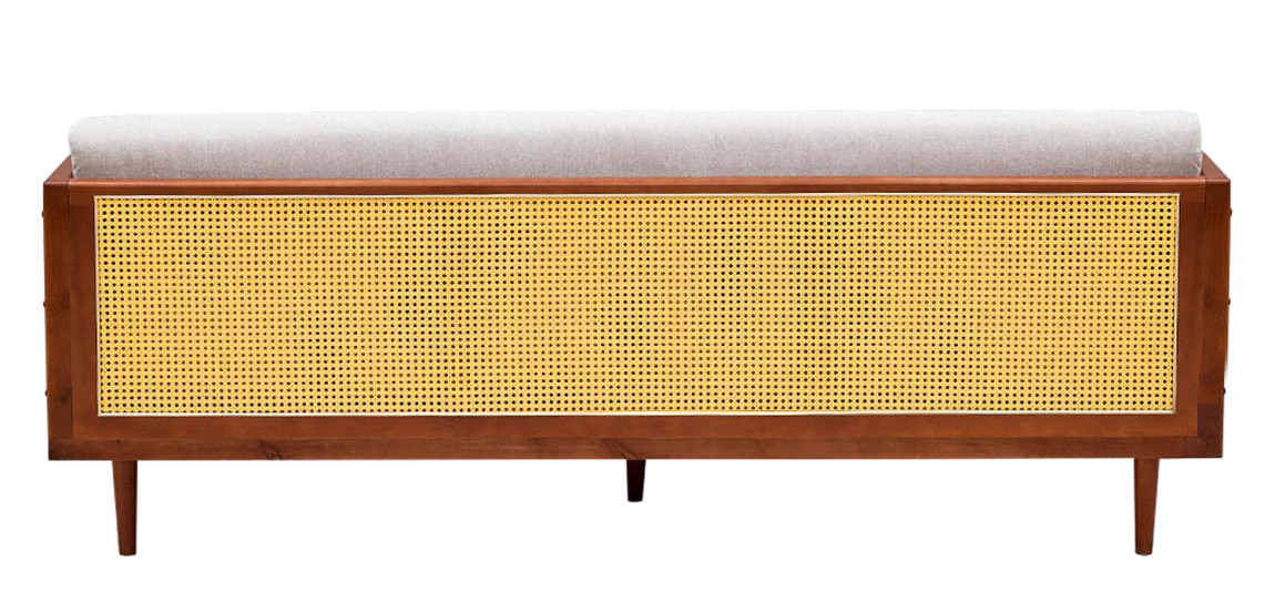 Диван с отделкой из ротанга Nava Rattan Decor Sofa