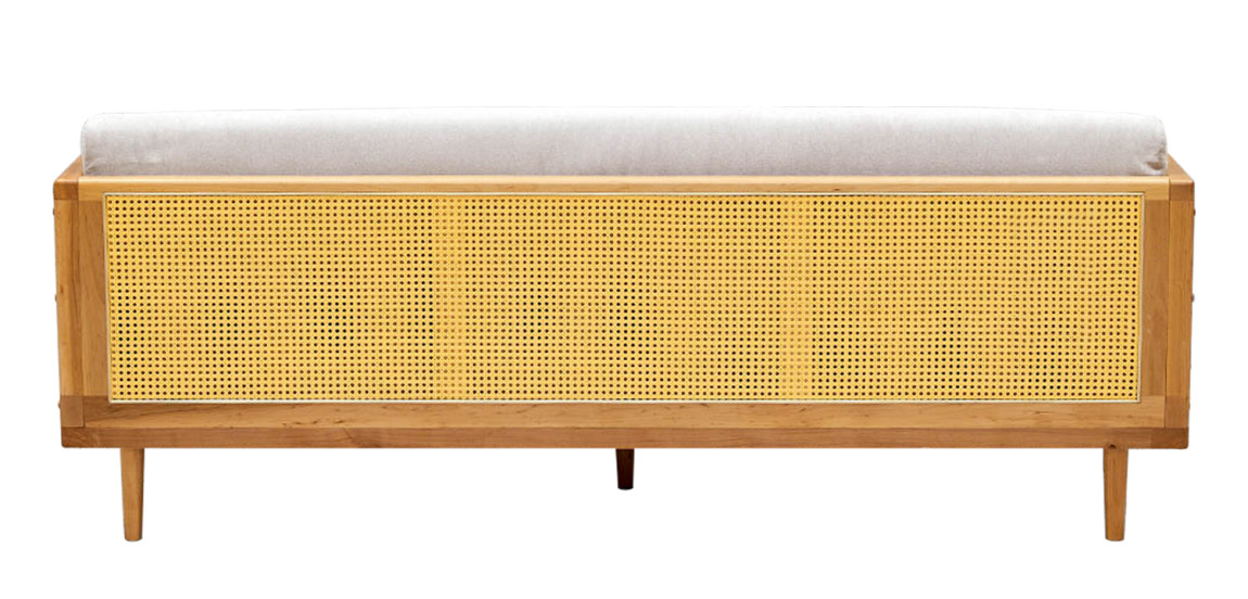 Диван с отделкой из ротанга Nava Rattan Decor Sofa Light