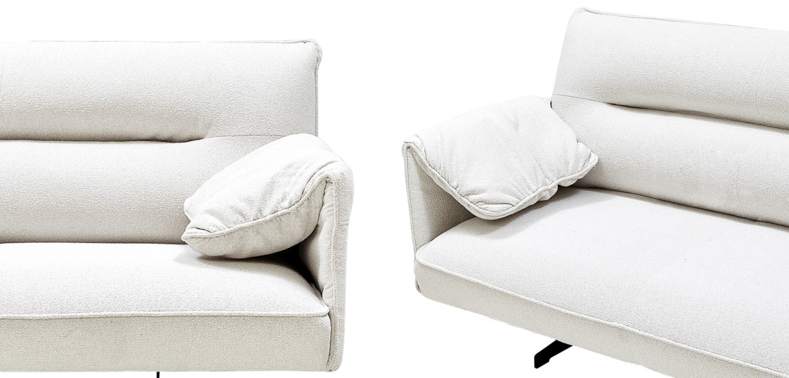 Диван с подлокотниками-подушками Ortega Sofa Белый