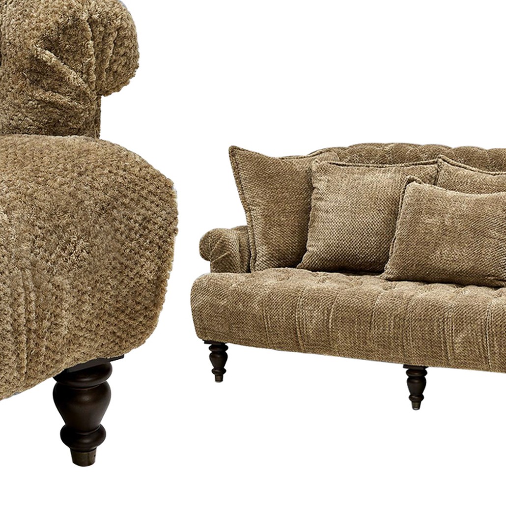 Диван с подушками Gould Sofa Коричневый