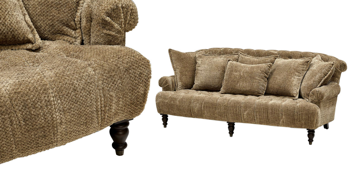 Диван с подушками Gould Sofa Коричневый