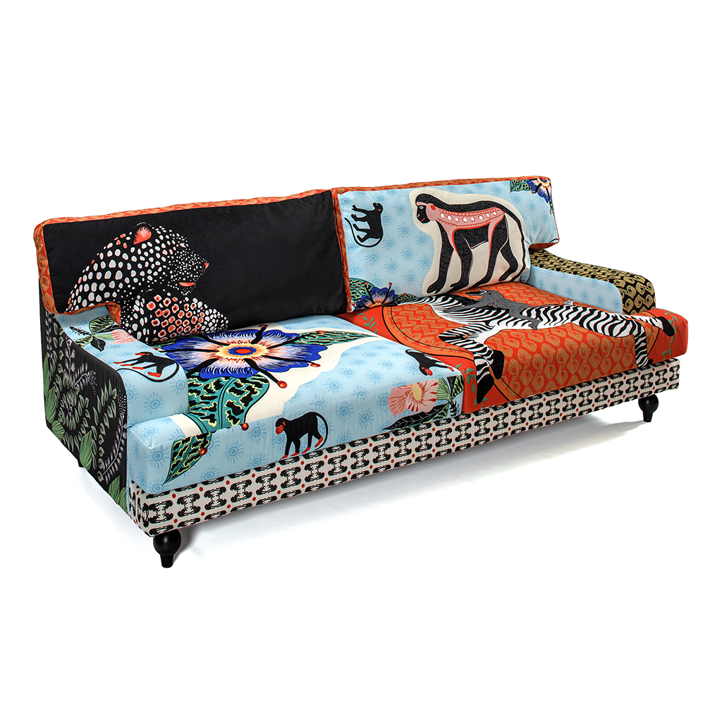 Диван с цветным принтом Qalakabusha Sofa