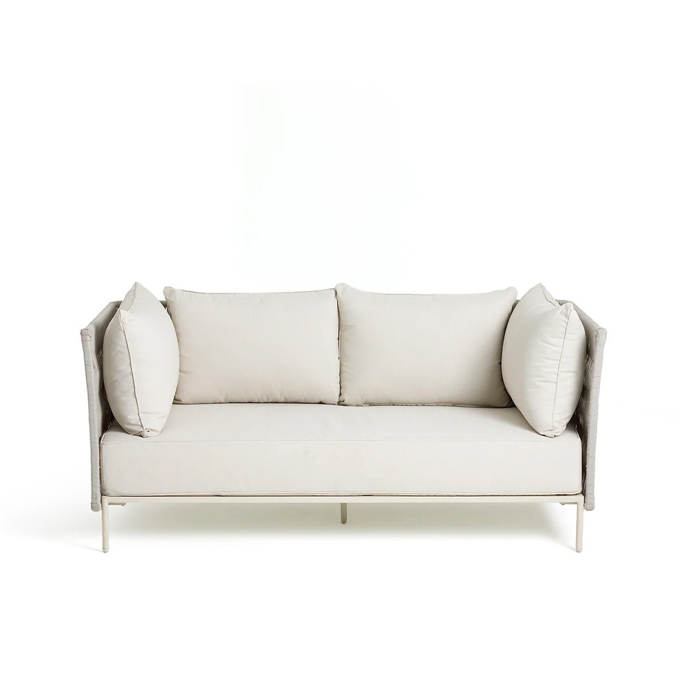 Диван садовый с плетеными ремешками и спинкой  Kleo