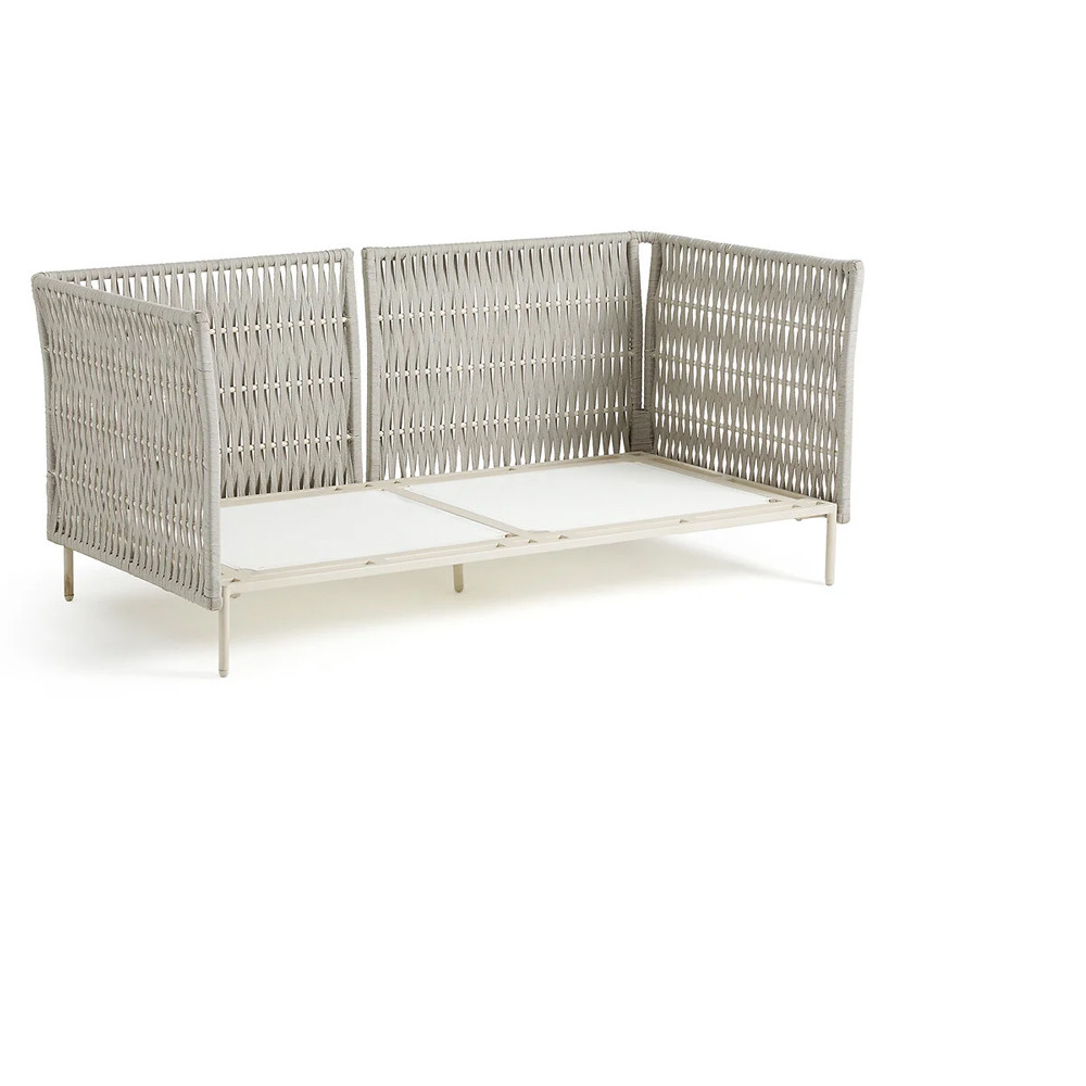 Диван садовый с плетеными ремешками и спинкой  Kleo