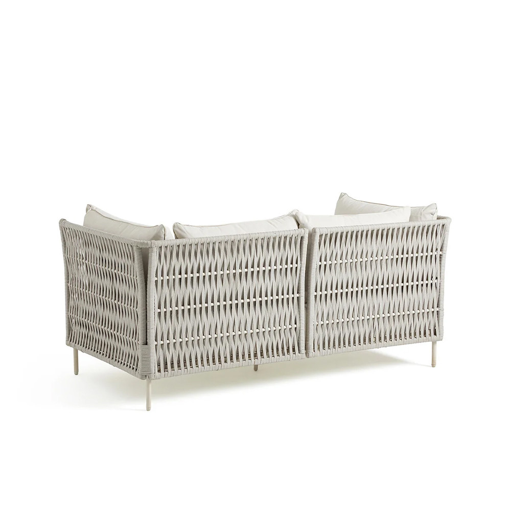 Диван садовый с плетеными ремешками и спинкой  Kleo