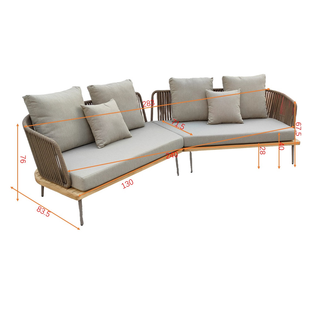 Диван садовый угловой Counter серый