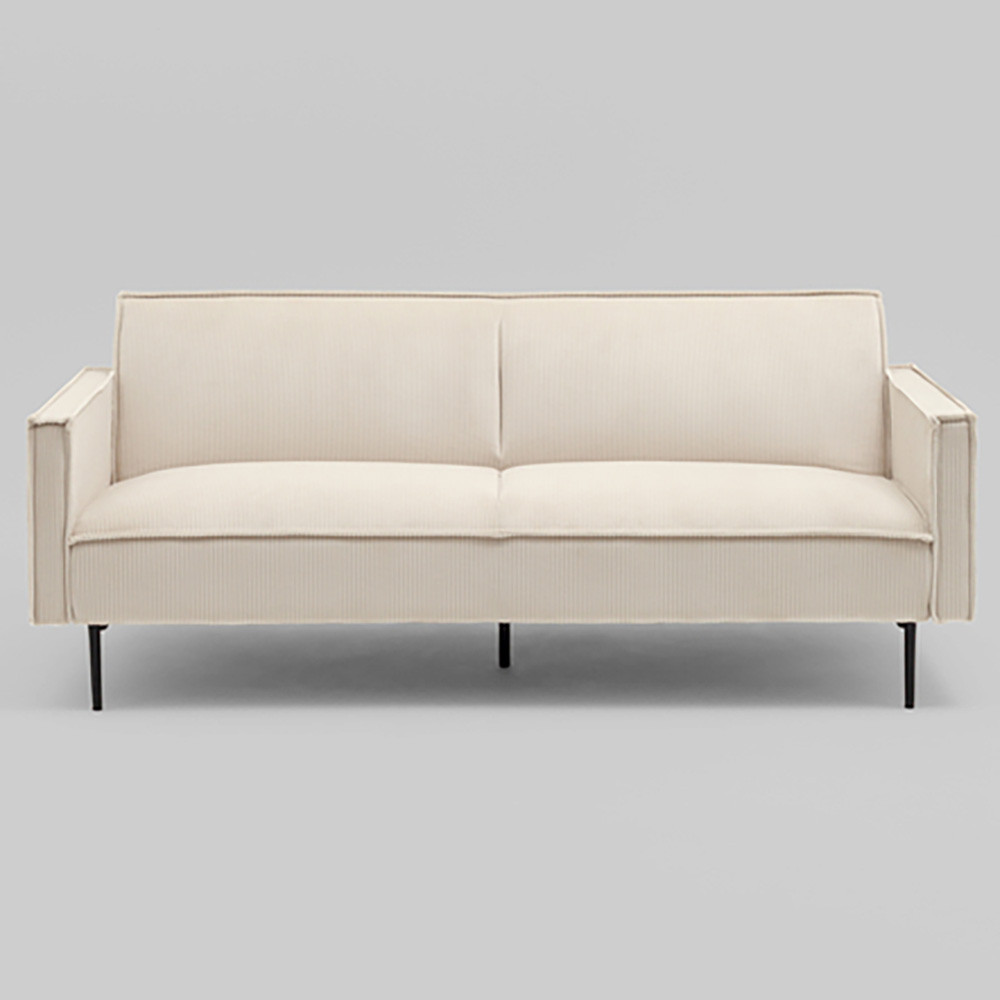 Диван современный вельветовый прямой Worcester Молочный