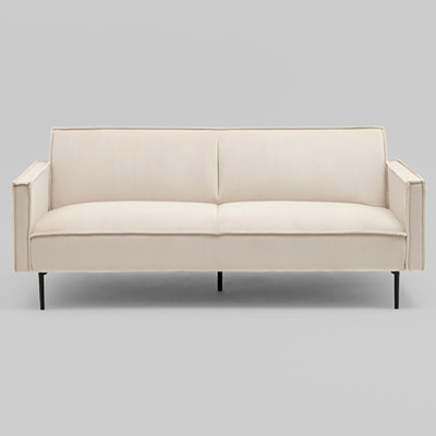 Диван современный вельветовый прямой Worcester Молочный