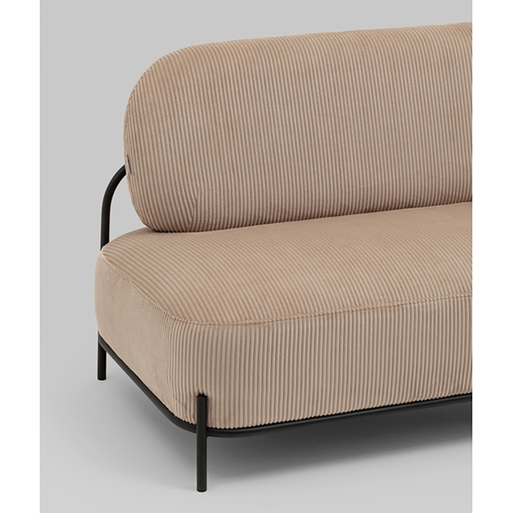 Диван Стоун велюр рельефный бежевый