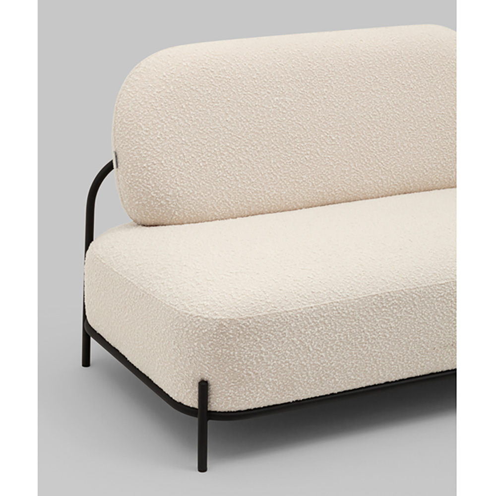 Диван Стоун ткань букле молочный