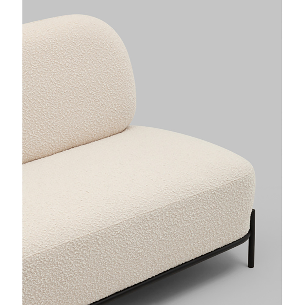 Диван Стоун ткань букле молочный