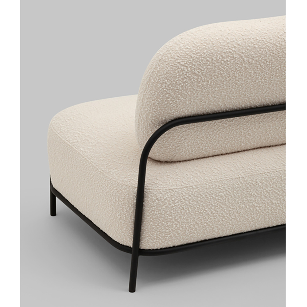 Диван Стоун ткань букле молочный