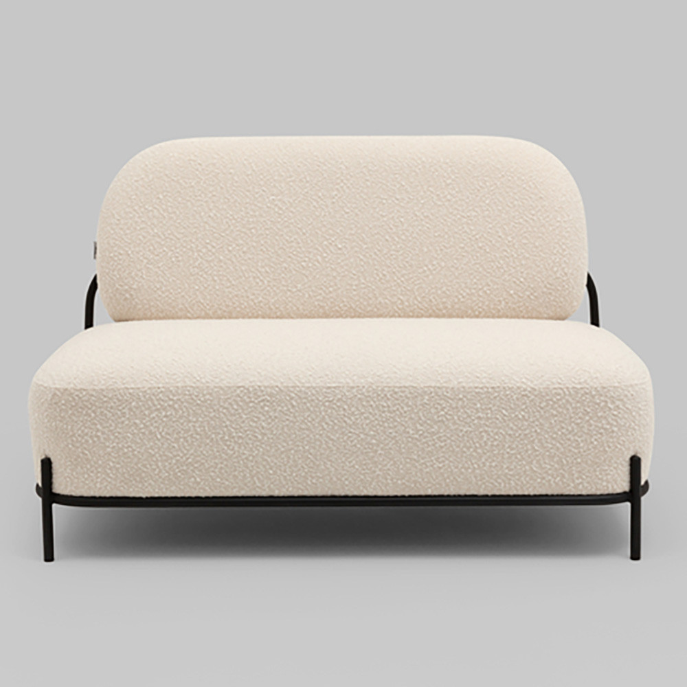 Диван Стоун ткань букле молочный