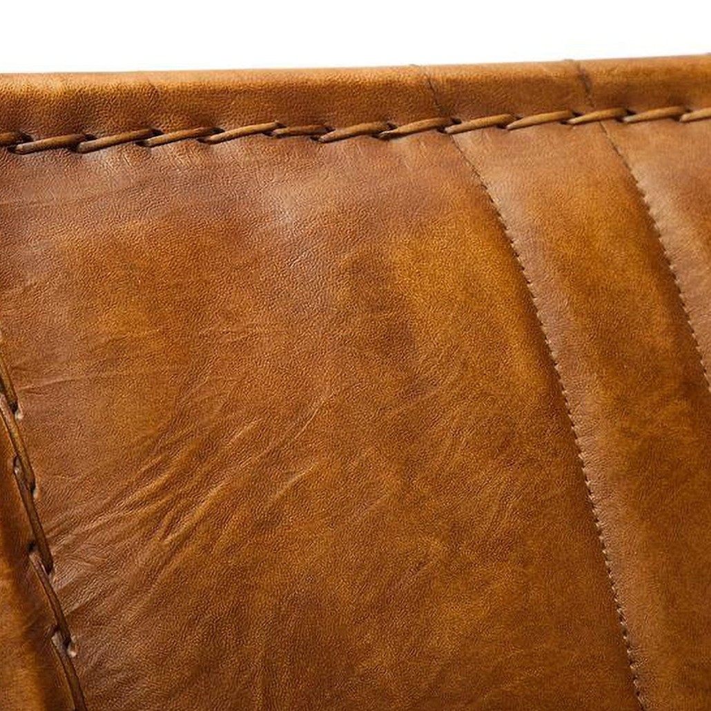 Диван-скамья из натуральной кожи Buffalo Leather Sofa two-seater
