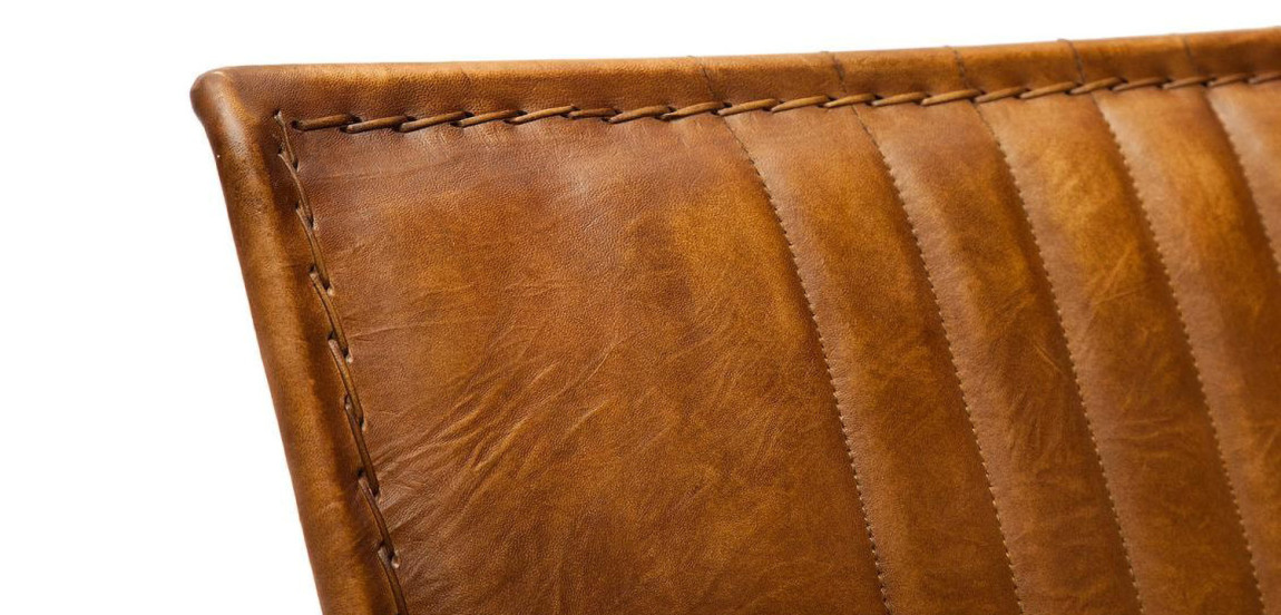 Диван-скамья из натуральной кожи Buffalo Leather Sofa two-seater