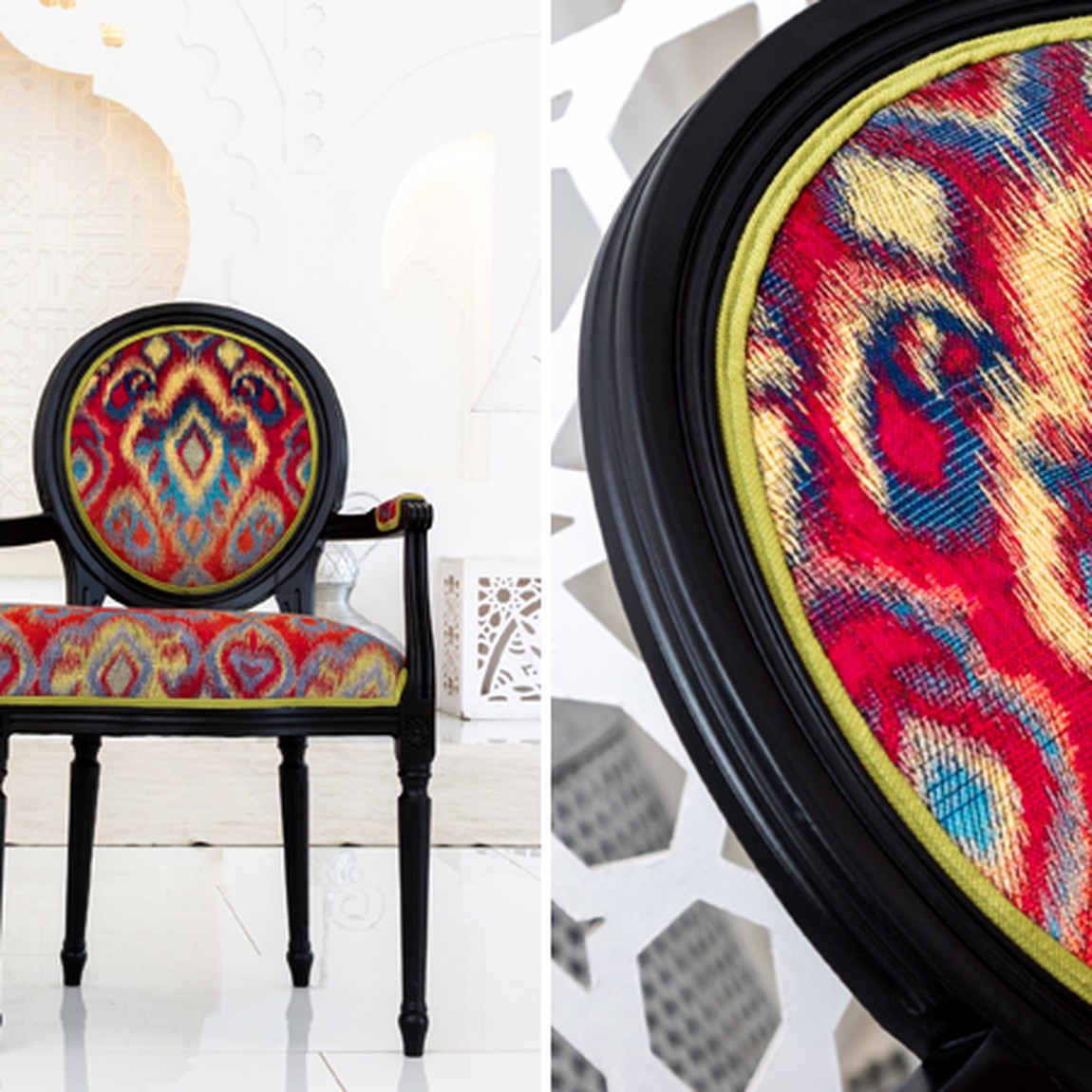 Диванетка Ikat Pattern Черная
