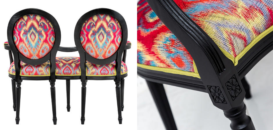 Диванетка Ikat Pattern Черная