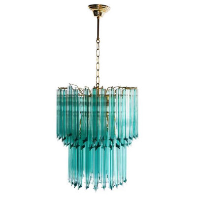 Дизайнерская люстра Blue Lagoon glass бирюзовое стекло