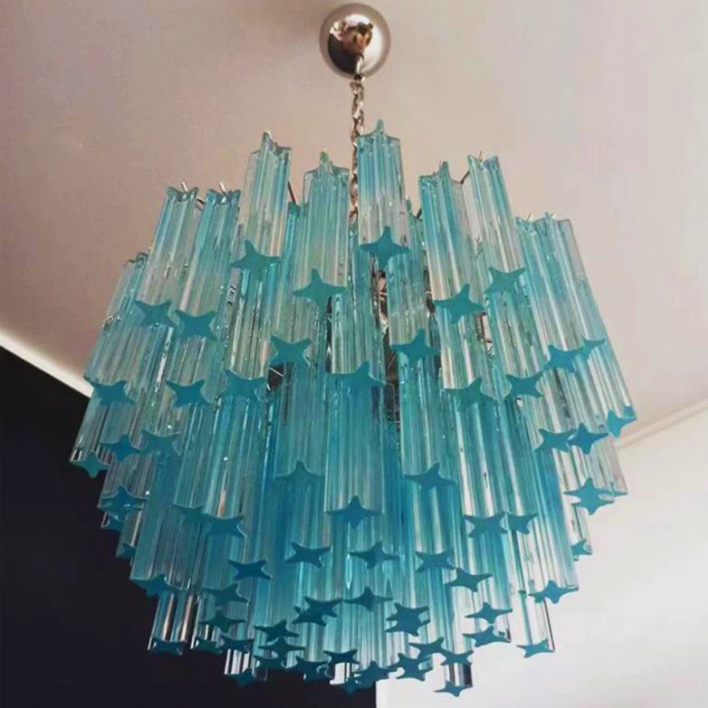 Дизайнерская люстра Blue Lagoon glass бирюзовое стекло
