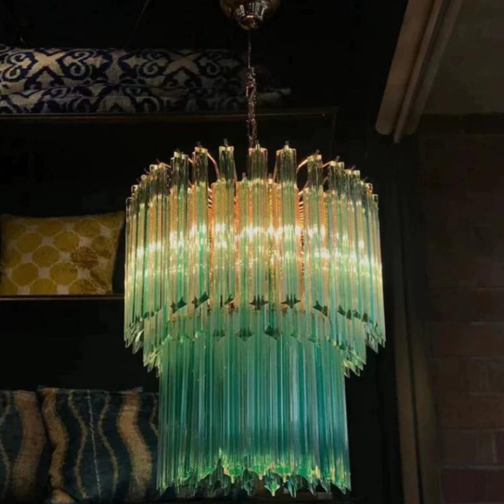 Дизайнерская люстра Blue Lagoon glass бирюзовое стекло