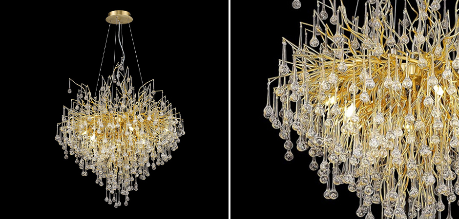 Дизайнерская люстра Freezing Rain Small Золотистая