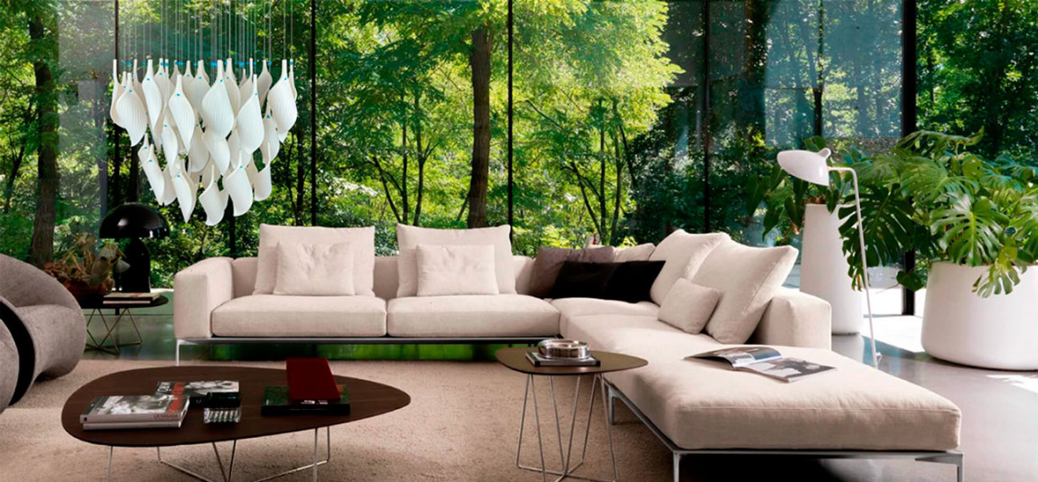 Дизайнерская люстра White Flower Petals высота 60 см