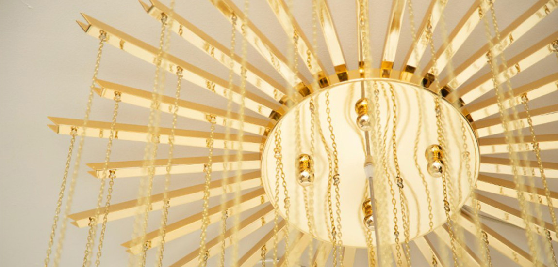 Дизайнерская Люстра Модерн середины ХХ века Flushmount Murano White Glass and Brass Ceiling Light