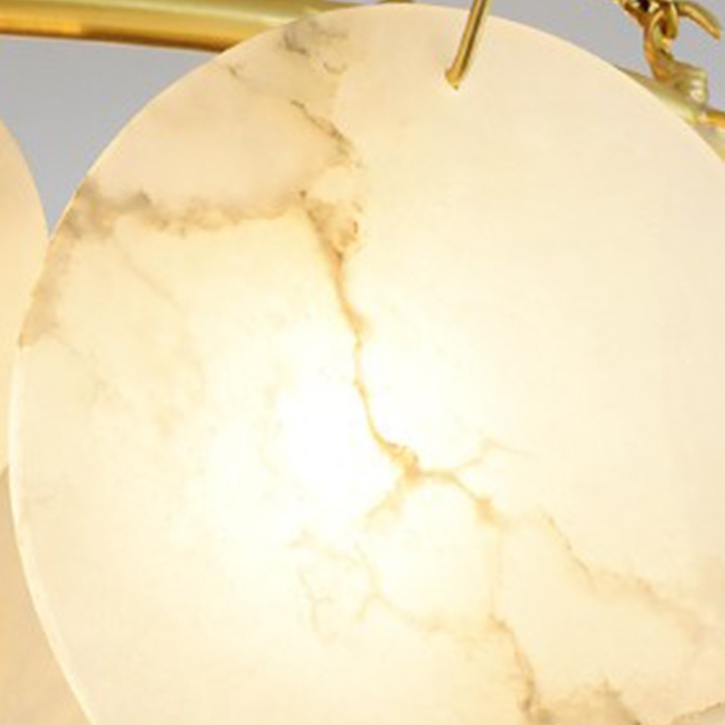 Дизайнерская люстра с круглыми мраморными подвесами Round Marble Pendants