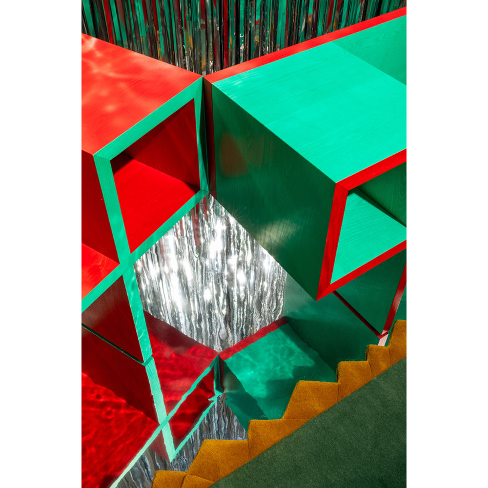 Дизайнерская разноцветная скамья Canton Bench