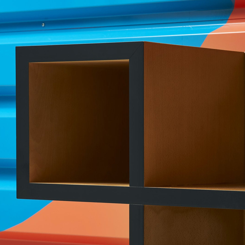 Дизайнерская скамейка Canton Beech and Black Bench