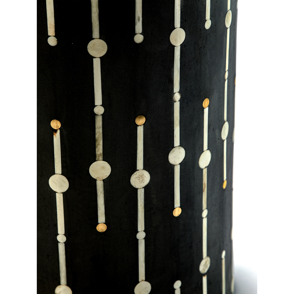 Дизайнерские приставной столик с инкрустацией Mandika Bone Inlay Stool