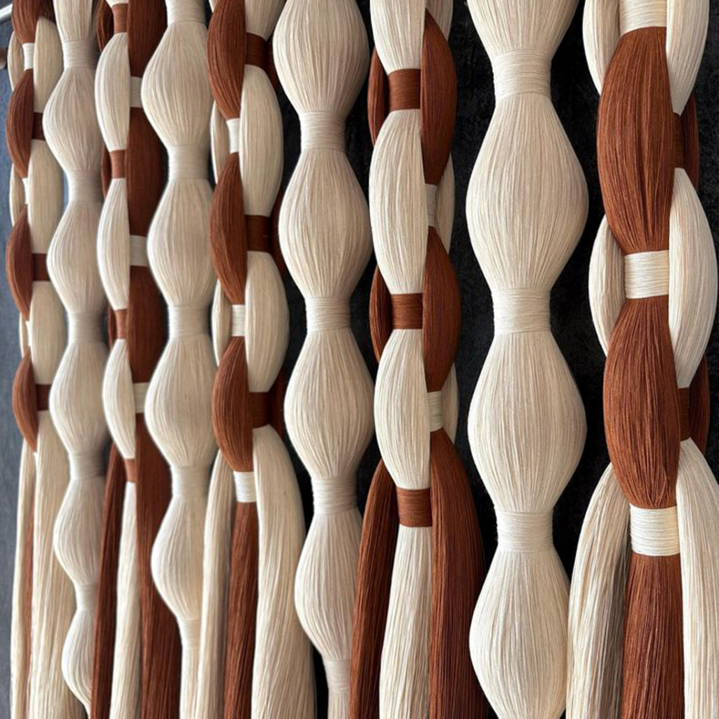 Дизайнерский Декор на стену с кисточками из хлопковых нитей wall panel Thread brushes