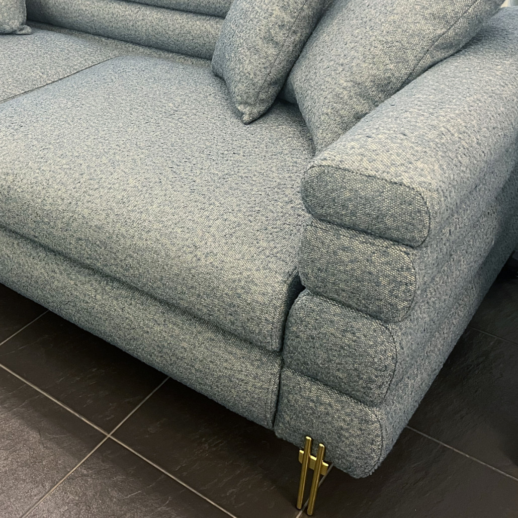 Дизайнерский Диван Lancaster Серо-голубое букле