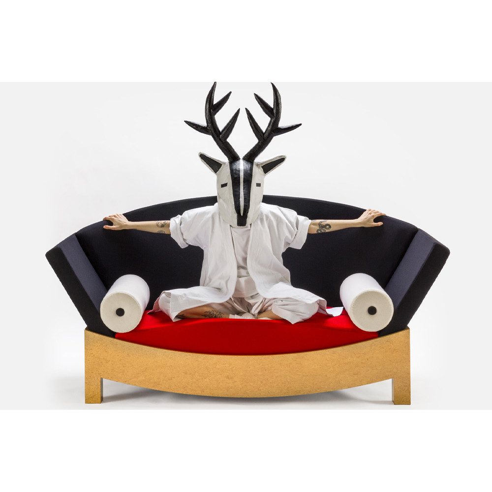 Дизайнерский диван с двумя подушками-валиками Poltronova Mitzi Sofa