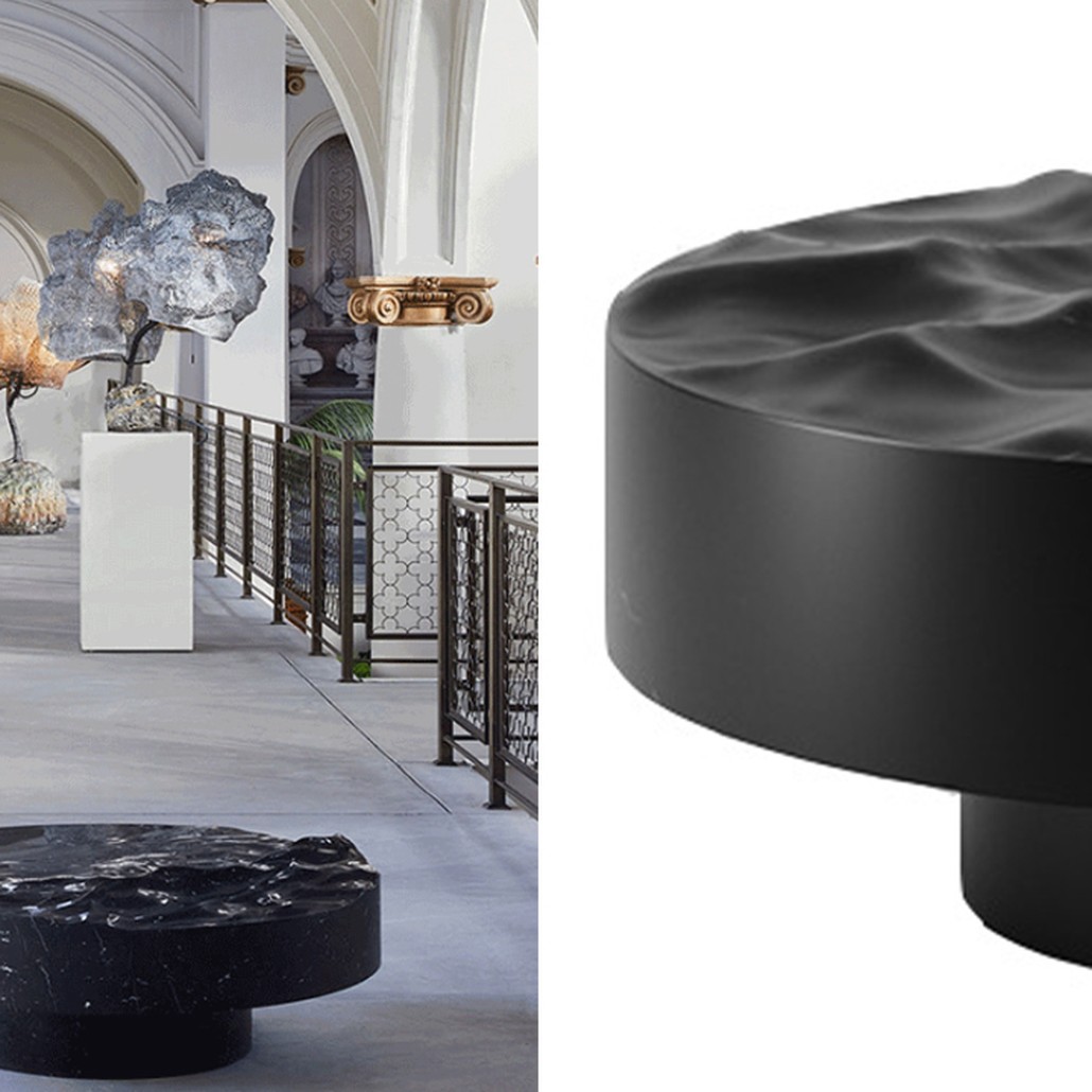 Дизайнерский журнальный стол Mathieu Lehanneur Sculpts Ocean Memories Round Black