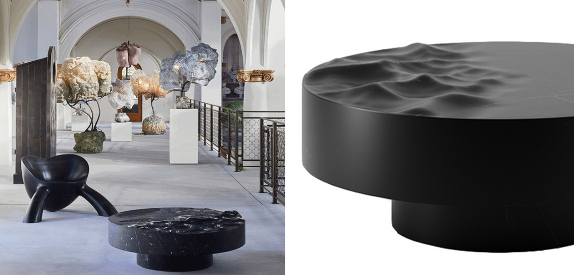 Дизайнерский журнальный стол Mathieu Lehanneur Sculpts Ocean Memories Round Black