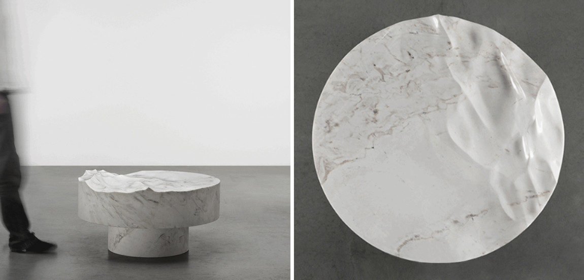 Дизайнерский журнальный стол Mathieu Lehanneur Sculpts Ocean Memories Round White
