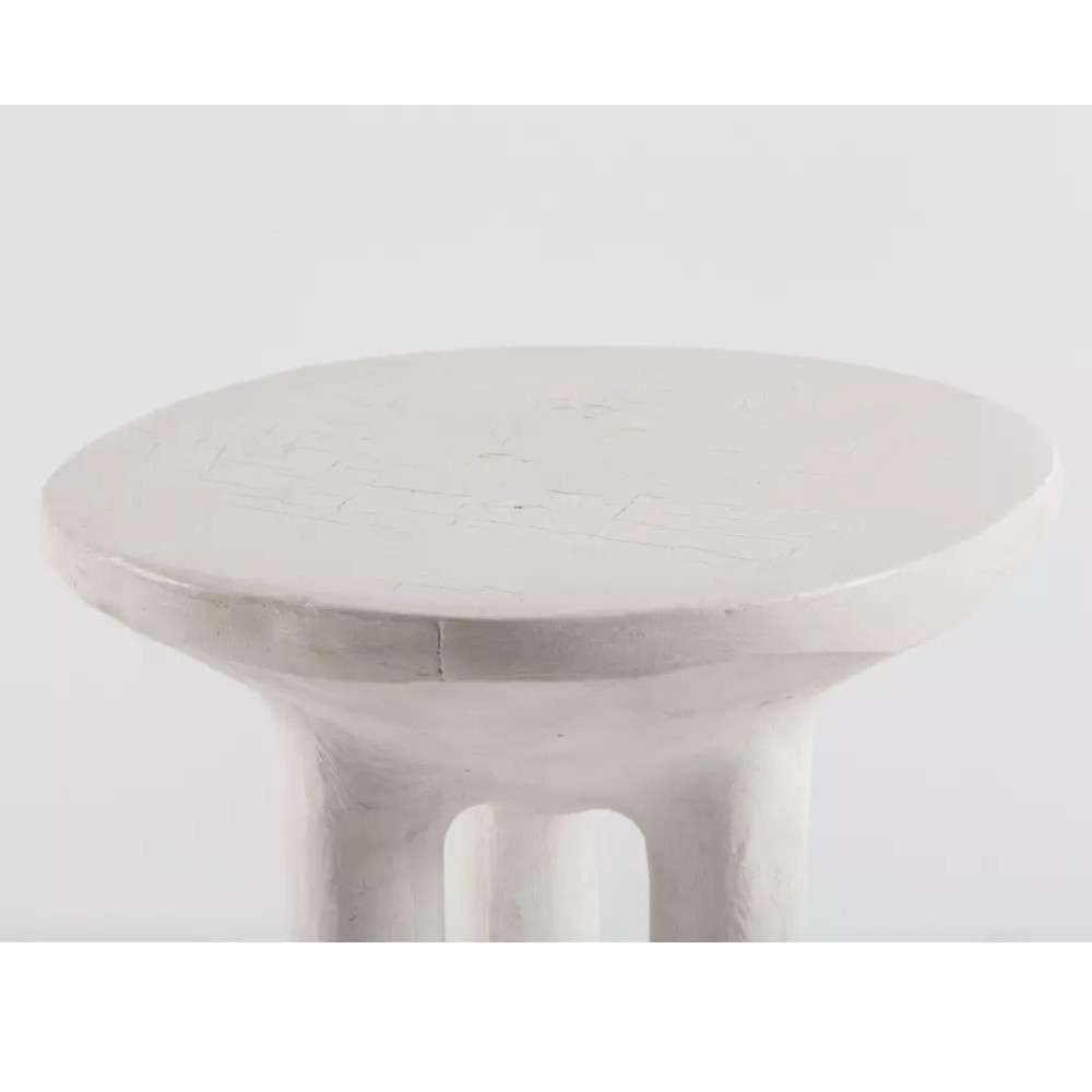 Дизайнерский журнальный стол белый на 3-х ножках в виде ступней African table