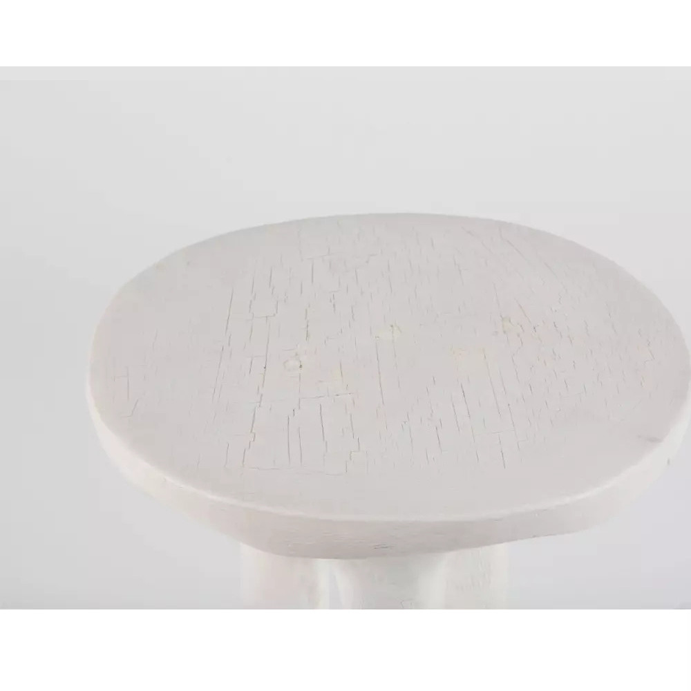 Дизайнерский журнальный стол белый на 3-х ножках в виде ступней African table