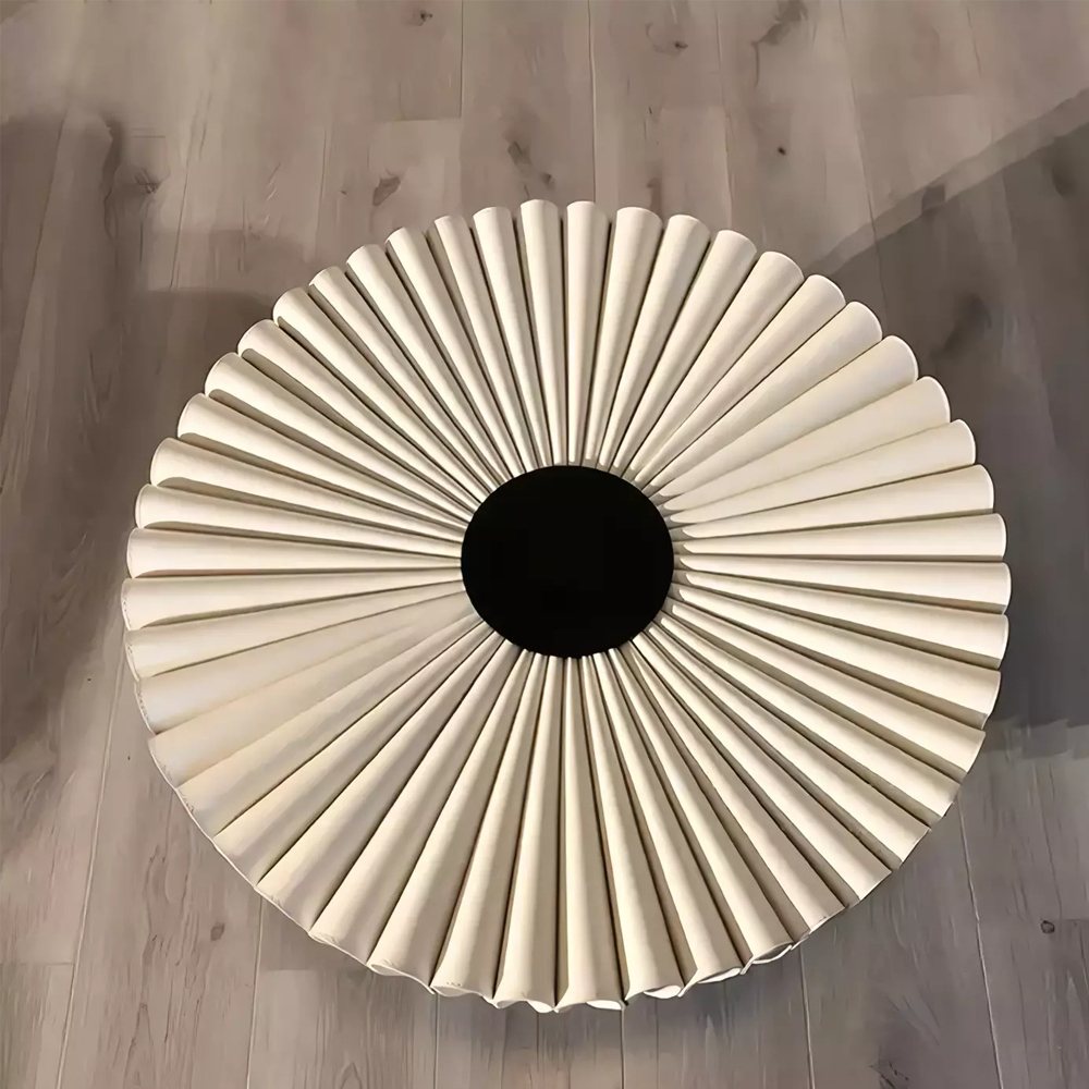 Дизайнерский журнальный стол круглый с фактурной столешницей Ifike