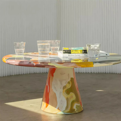 Дизайнерский журнальный стол с цветным орнаментом Unyly